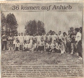 Erstes Training 1997 Facebook