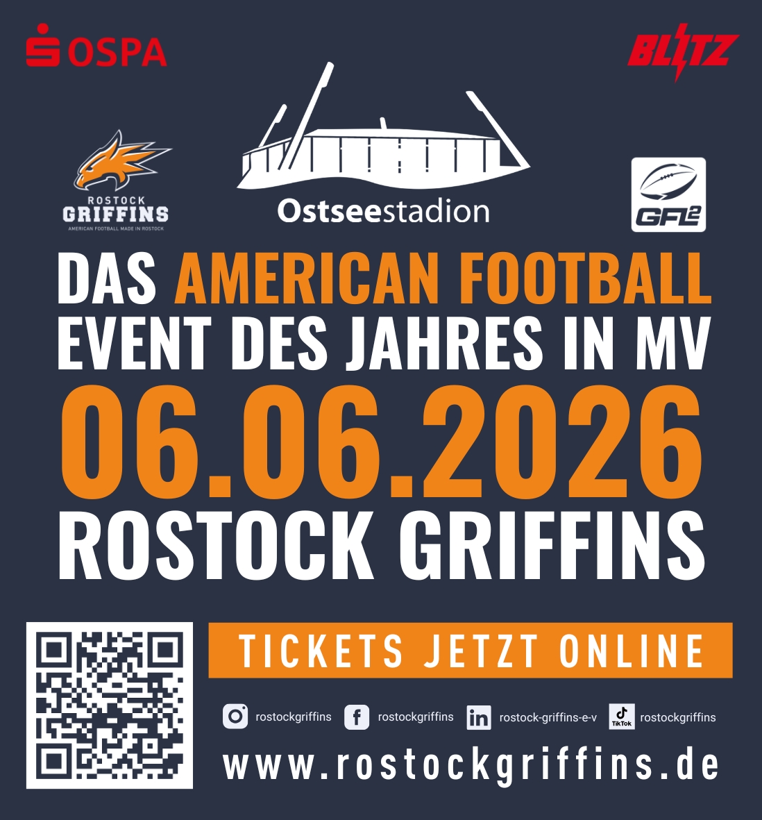 Rostock Griffins 06062026 Blitz Anzeige (93 X 100 Mm)